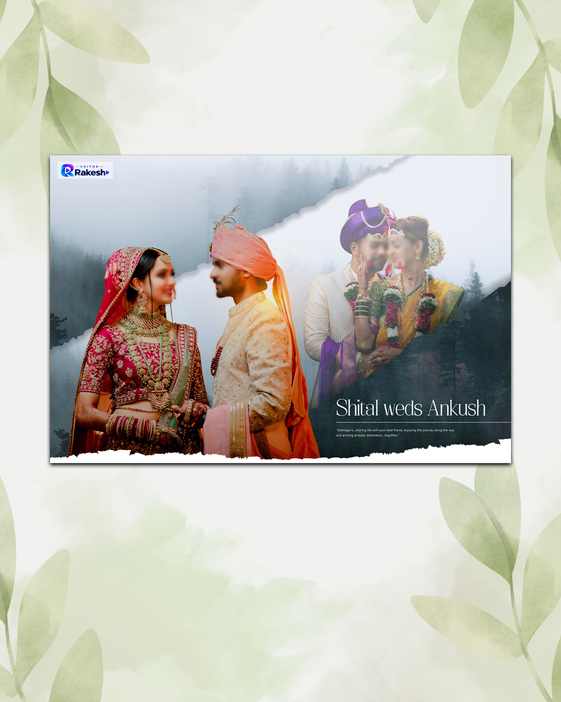 Wedding Album Cover PSD Templates Pack – 12×18 Editable Photoshop Designs - Image 4